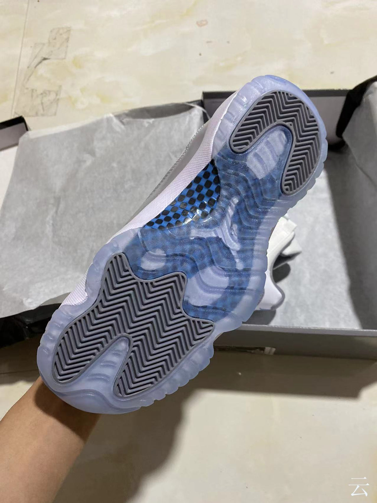 Low Top Sneakers, University Blue White Gray Colorway, Lace Up Design, Casual Gift for Sneaker Fans