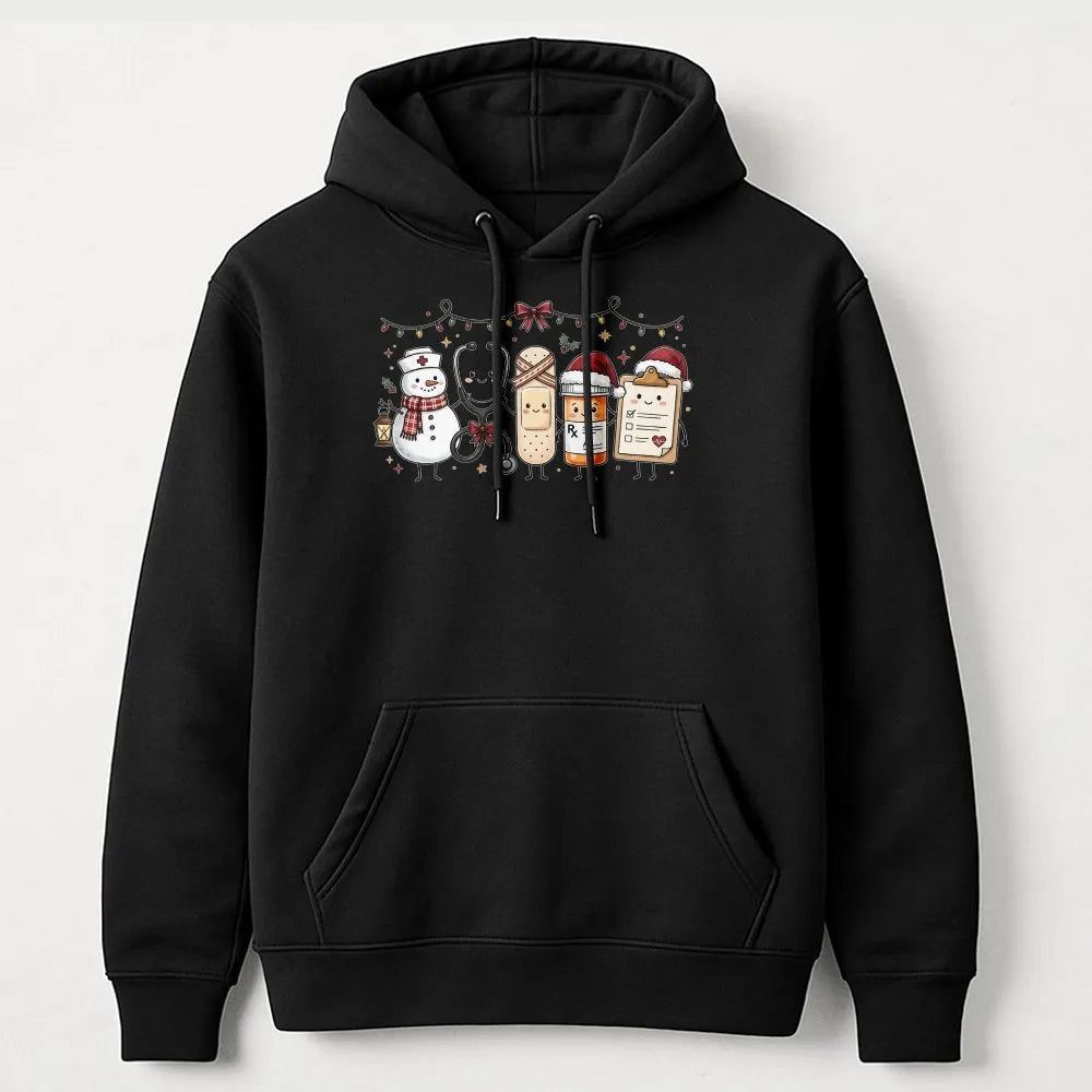 Adorable Snowman Holiday Hoodie, Humorous Christmas Toilet Paper Hoodie, Retro Santa TP Roll Pullover, Xmas Bathroom Humor Ho