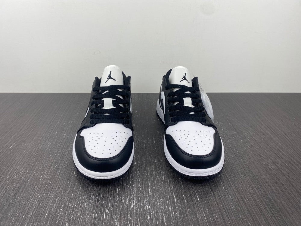 Low Top Sneakers, White Black Colorway, Lace Up Design, Casual Gift for Sneaker Fans