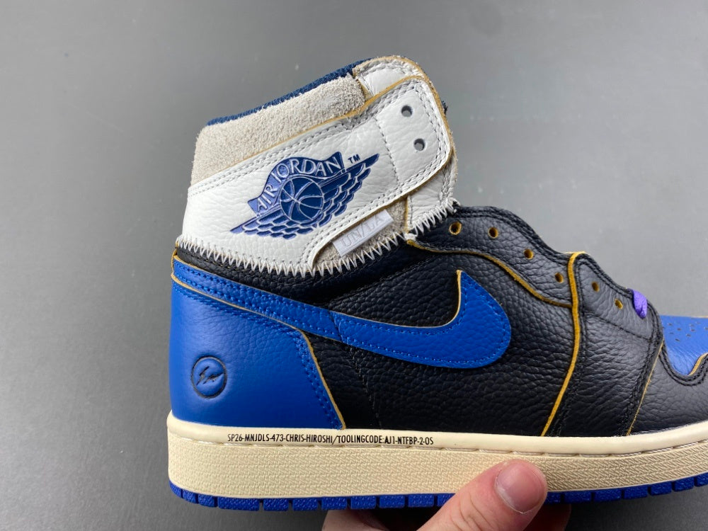 High Top Sneakers, Blue White Black Purple Colorway, Lace Up Design, Casual Gift for Sneaker Fans