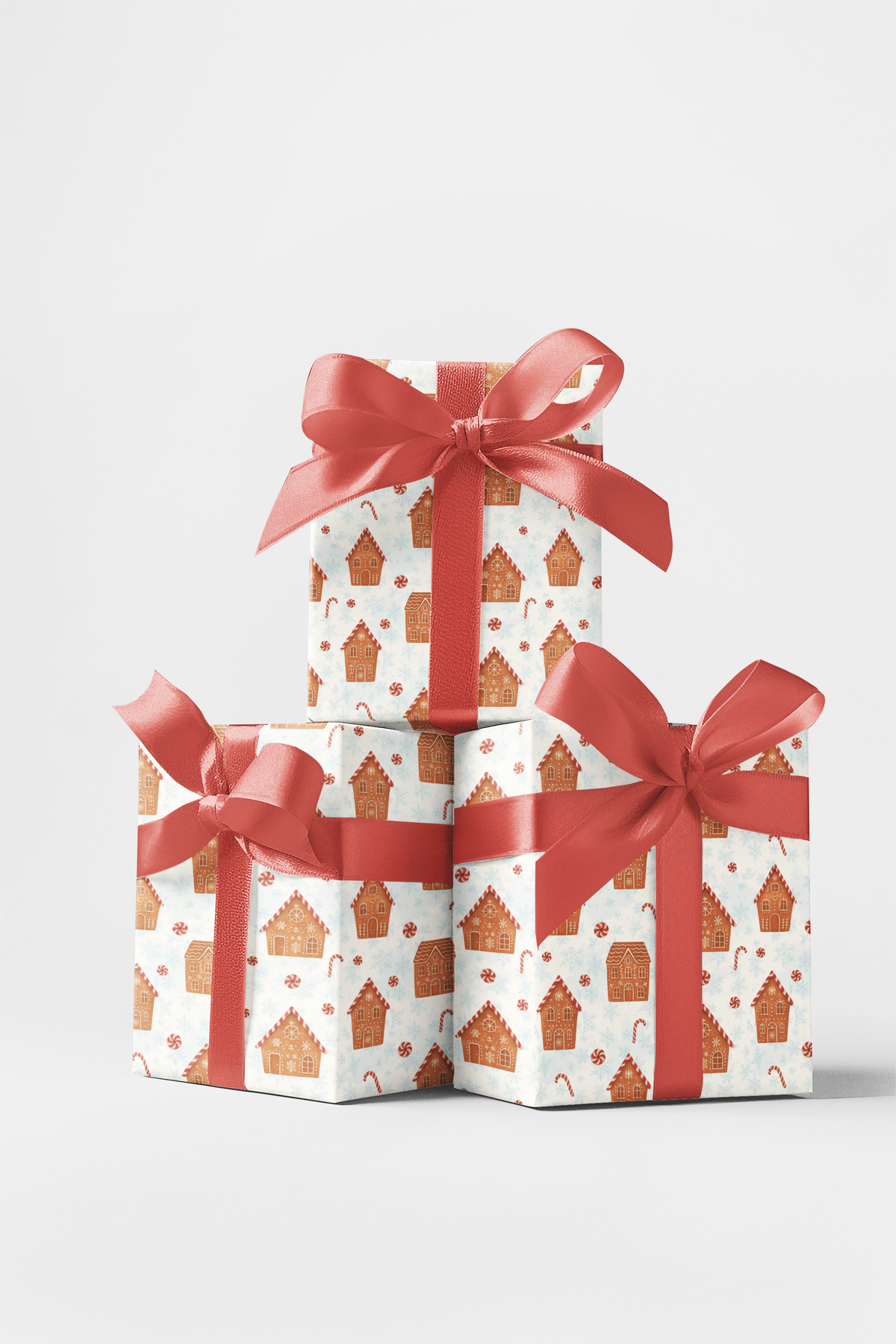 Christmas Cookie Gift Wrap, Gingerbread House Wrapping Paper, Festive Holiday Wrapping Paper, Xmas Season Gift Wrap, Holiday 
