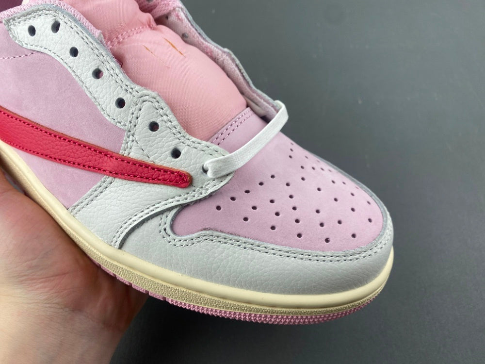Low Top Sneakers, White Pink Colorway, Reverse Hook Design, Lace Up Design, Casual Gift for Sneaker Fans