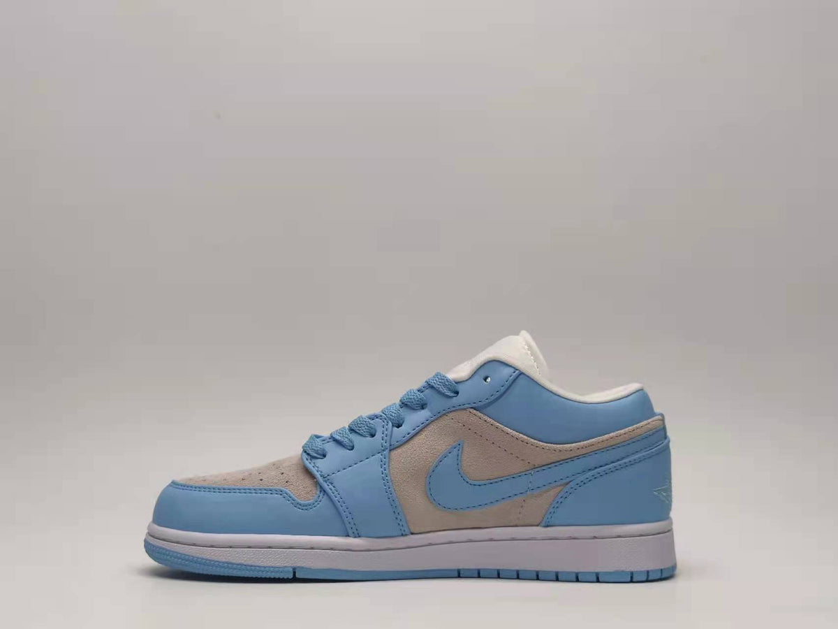 Low Top Sneakers, University Blue Colorway, Lace Up Design, Casual Gift for Sneaker Fans