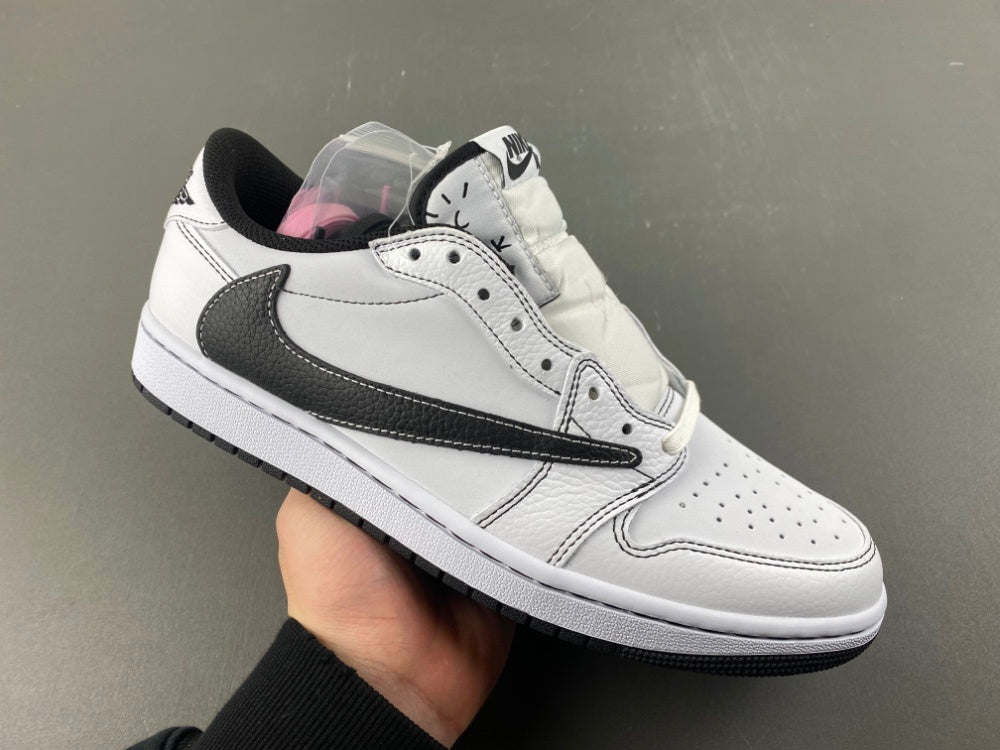 Low Top Sneakers, White Black Colorway, Leather Footwear, Reverse Hook Design, Lace Up Design, Casual Gift for Sneaker Fans