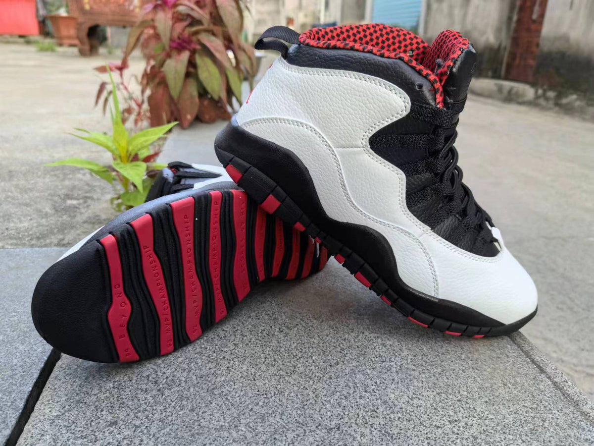 High Top Sneakers, White Black Red Colorway, Lace Up Design, Casual Gift for Sneaker Fans
