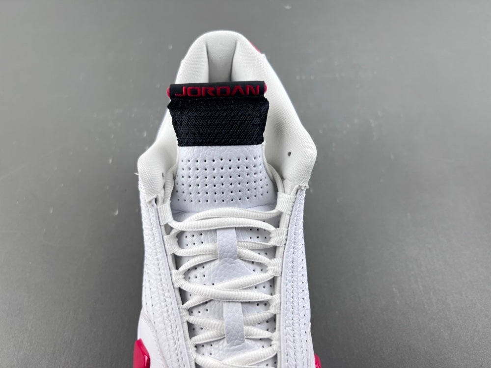 Retro Low Top Sneakers, White Red Colorway, Lace Up Design, Casual Gift for Sneaker Fans