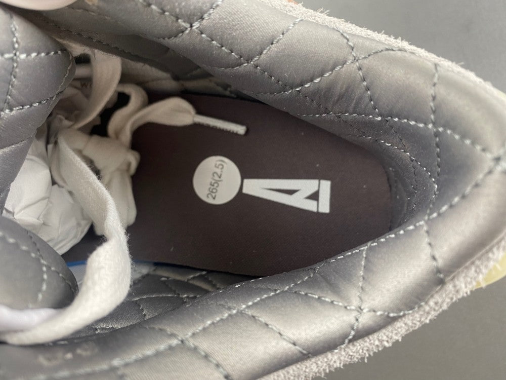 Distressed Sneakers, Off White Gray Colorway, Lace Up Design, Distressed Finish, Casual Gift for Sneaker Fans