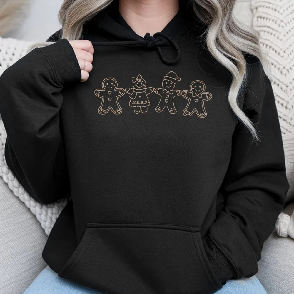 Adorable Christmas Baking Hoodie, Gingerbread Cookies Hoodie, Holiday Baker Cookie Hoodie, Festive Winter Sweatshirt, Xmas Pr