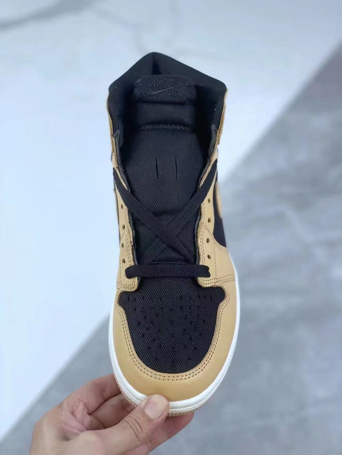 Sneakers, Black Beige Colorway, Lace Up Design, Casual Gift for Sneaker Fans
