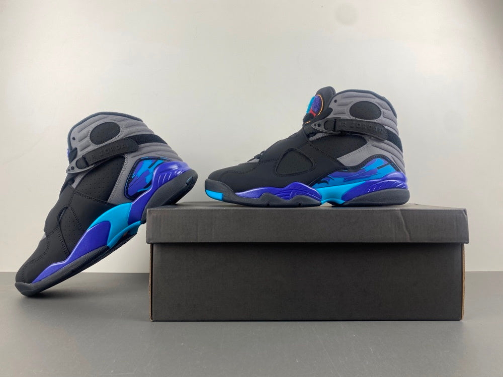 High Top Sneakers, Blue Black Purple Gray Colorway, Strap Design, Casual Gift for Sneaker Fans