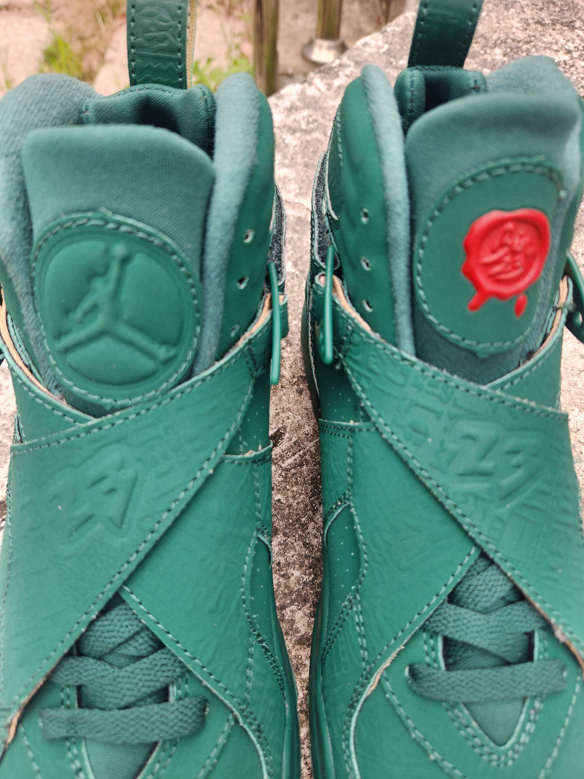 High Top Sneakers, Green Colorway, Strap Design, Casual Gift for Sneaker Fans