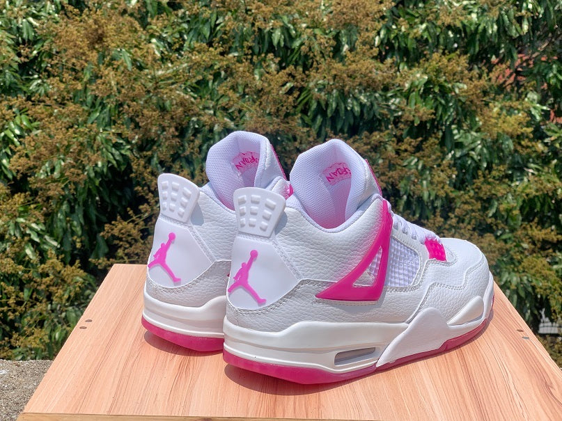 Mid Top Sneakers, White Pink Colorway, Lace Up Design, Casual Gift for Sneaker Fans