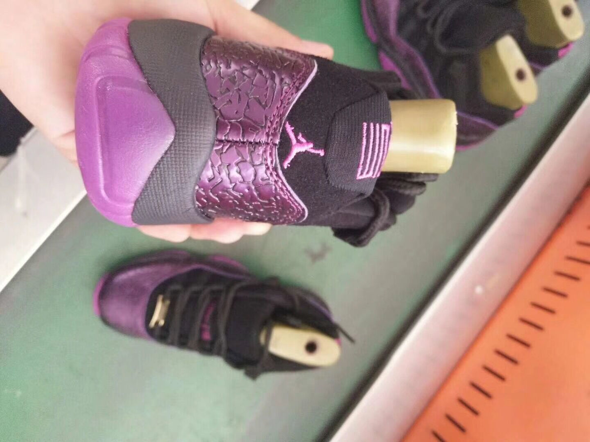 Low Top Sneakers, Black Purple Colorway, Lace Up Design, Casual Gift for Sneaker Fans