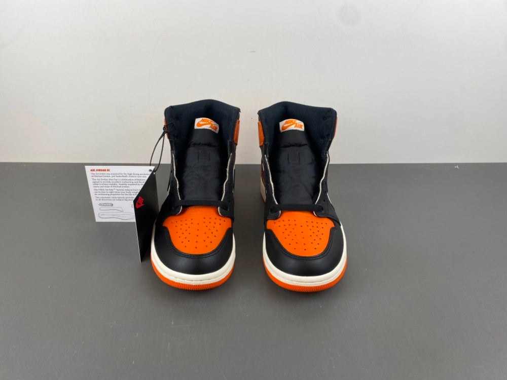 High Top Sneakers, White Black Orange Colorway, Lace Up Design, Casual Gift for Sneaker Fans