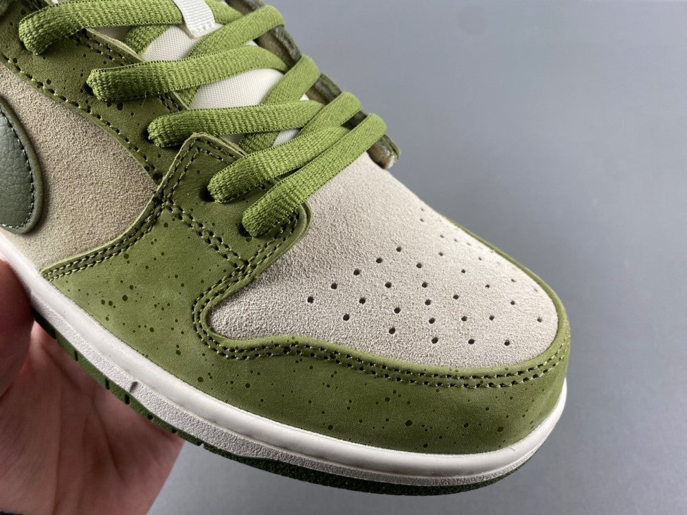 Low Top Skate Shoes, Green Colorway, Lace Up Design, Casual Gift for Shoe Lovers