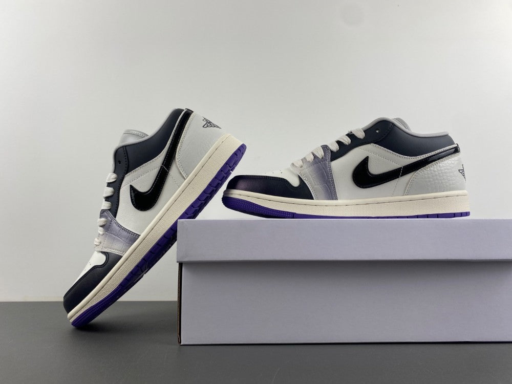 Low Top Sneakers, Blue White Black Colorway, Lace Up Design, Casual Gift for Sneaker Fans