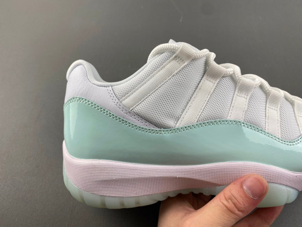 Low Top Sneakers, White Green Colorway, Lace Up Design, Casual Gift for Sneaker Fans