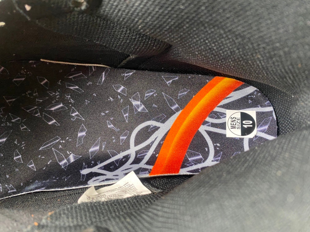 High Top Sneakers, White Black Orange Colorway, Lace Up Design, Casual Gift for Sneaker Fans