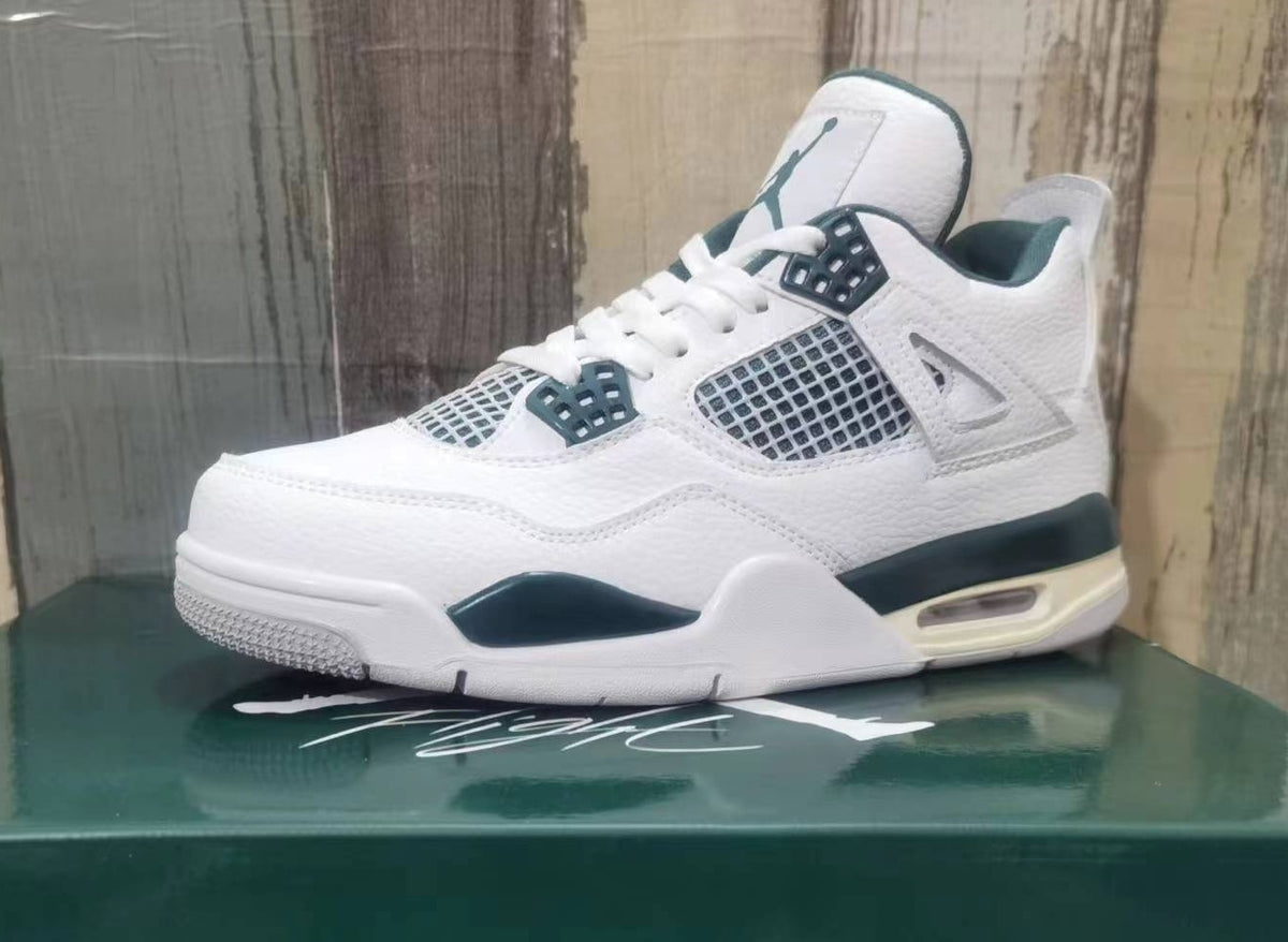 Mid Top Sneakers, White Green Colorway, Lace Up Design, Casual Gift for Sneaker Fans