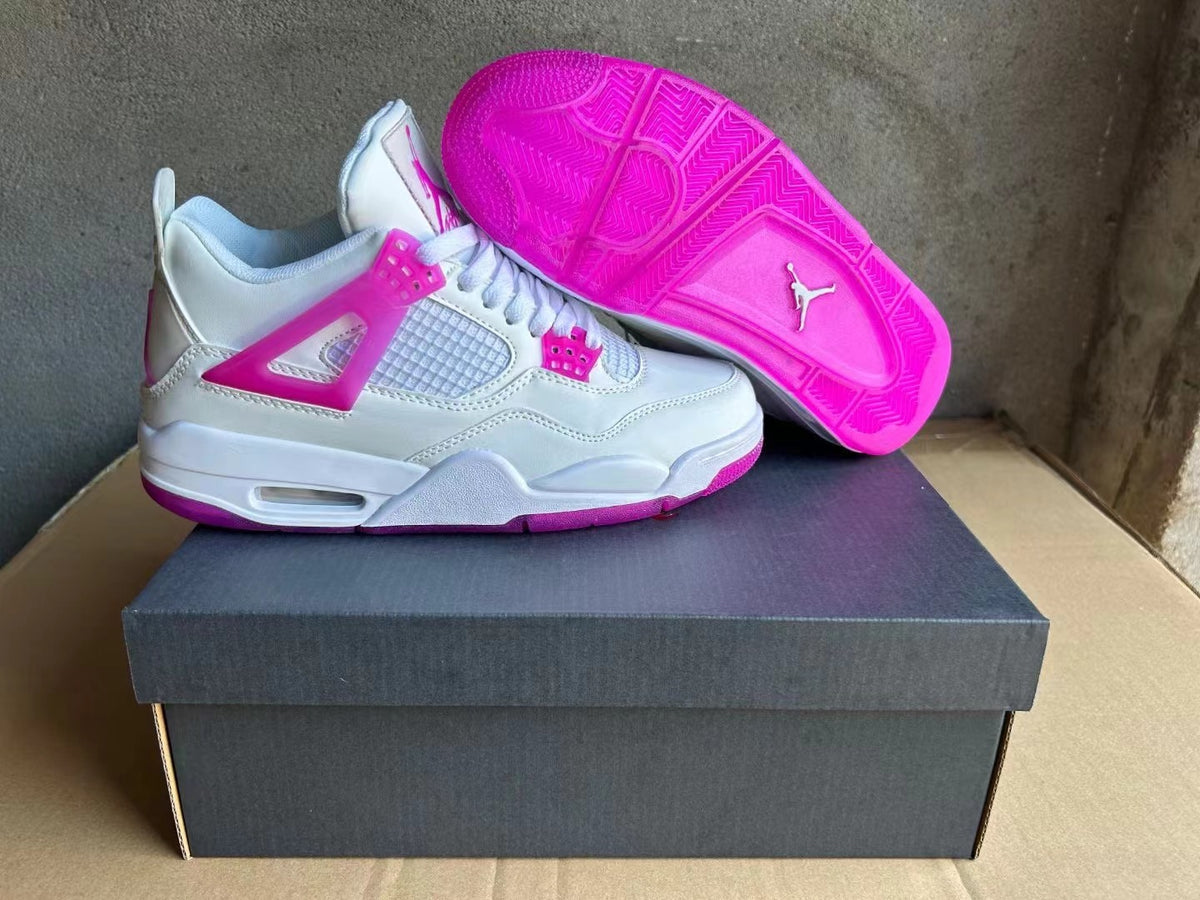 Mid Top Sneakers, White Pink Colorway, Lace Up Design, Casual Gift for Sneaker Fans