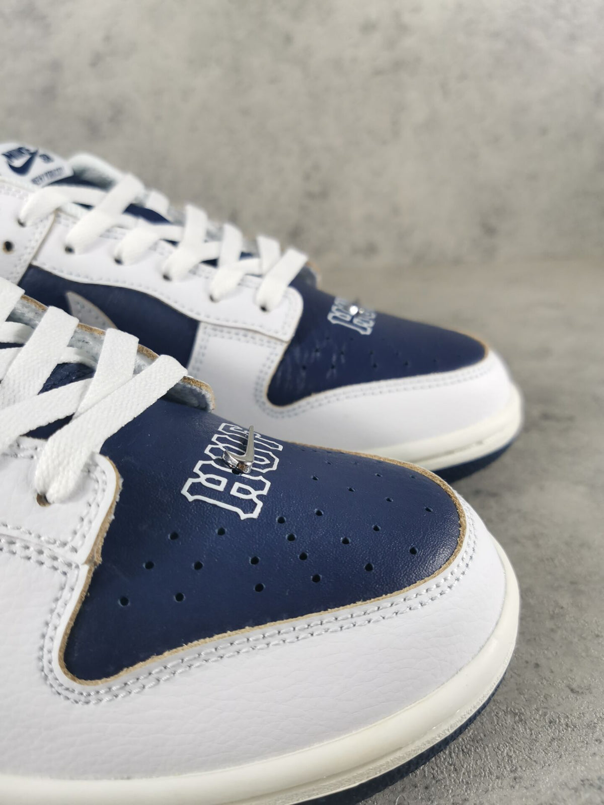 Low Top Sneakers, Blue White Colorway, Lace Up Design, Casual Gift for Sneaker Fans