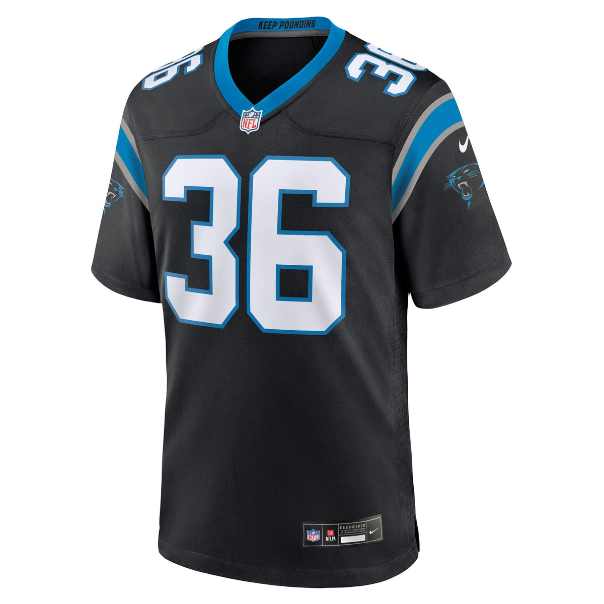 Carolina Panthers Demani Richardson Black Team Game Jersey
