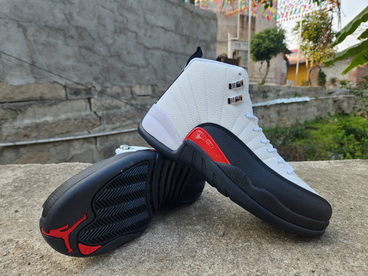 Sneakers, White Black Red Colorway, Lace Up Design, Casual Gift for Sneaker Fans