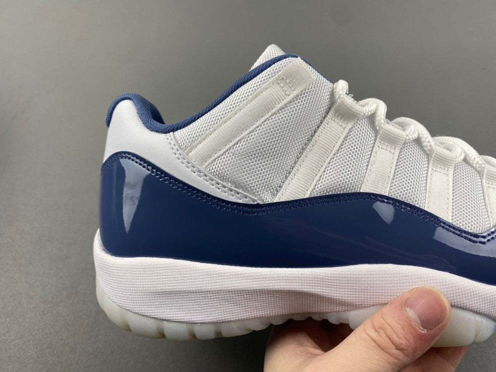 Low Top Sneakers, Navy Blue White Colorway, Lace Up Design, Casual Gift for Sneaker Fans