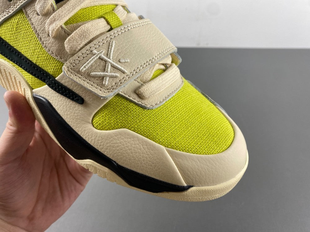 Low Top Sneakers, Green Yellow Colorway, Lace Up Design, Casual Gift for Sneaker Fans