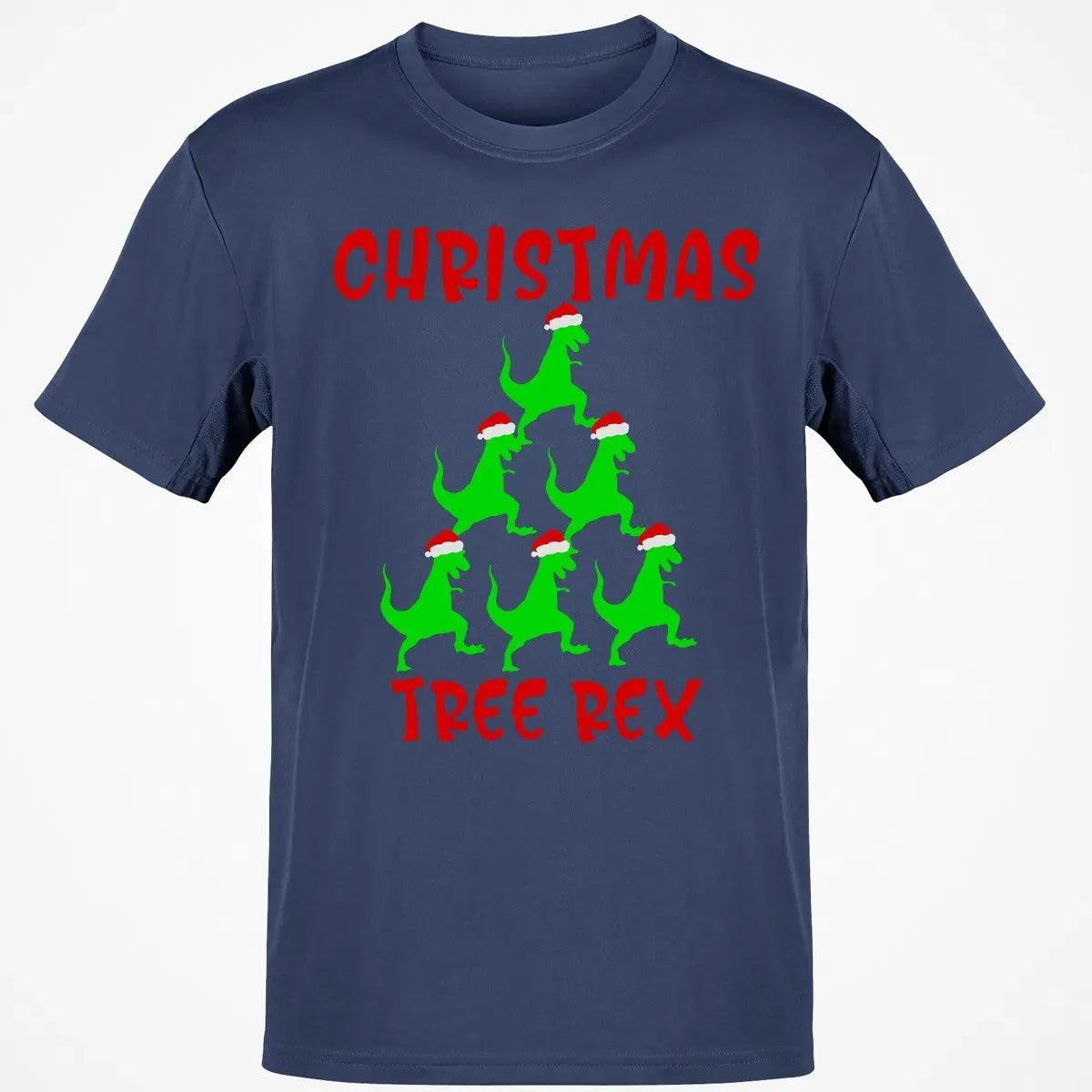 Humorous Dinosaur Holiday Graphic Tee, Christmas Tree Rex Shirt, Adorable Trex Christmas T-Shirt, Festive Dino Lover Shirt, H