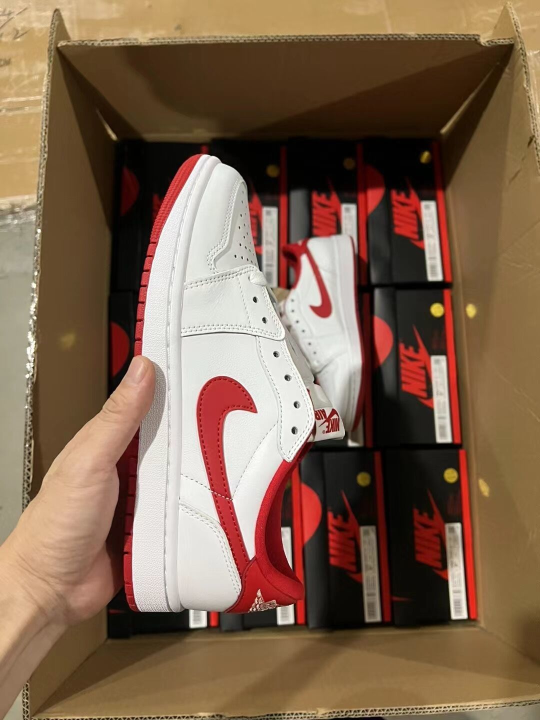 Retro Low Top Sneakers, White Red Colorway, Lace Up Design, Casual Gift for Sneaker Fans