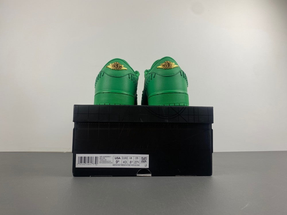 Low Top Sneakers, Green Gold Colorway, Lace Up Design, Casual Gift for Sneaker Fans