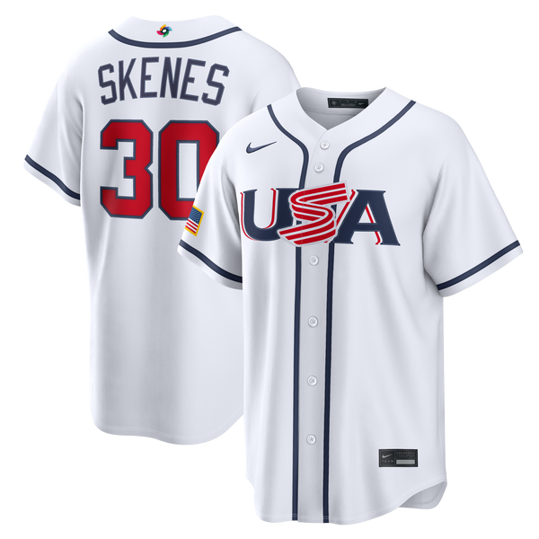 USA Baseball Paul Skenes White 2026 World Baseball Classic Home Stadium Jersey