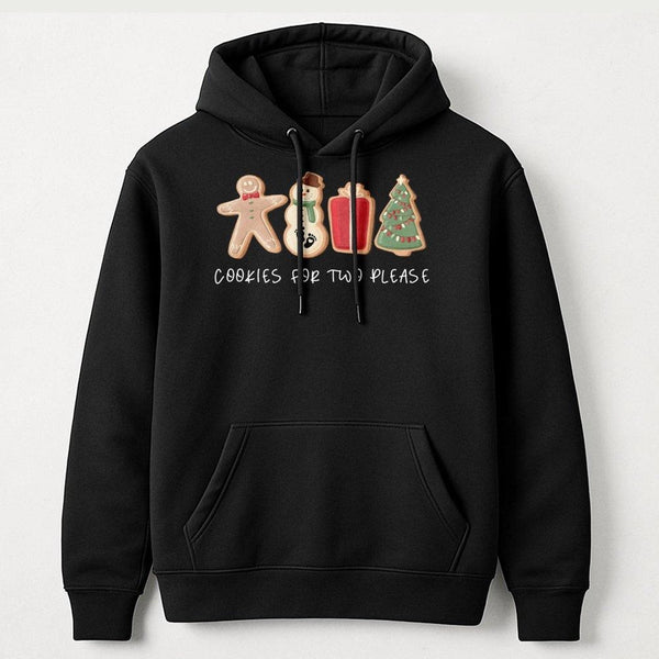 Gingerbread Snowman Pregnancy Hoodie, Cookies for Two Please Hoodie, Christmas Pregnancy Announcement Hoodie, Adorable Holida