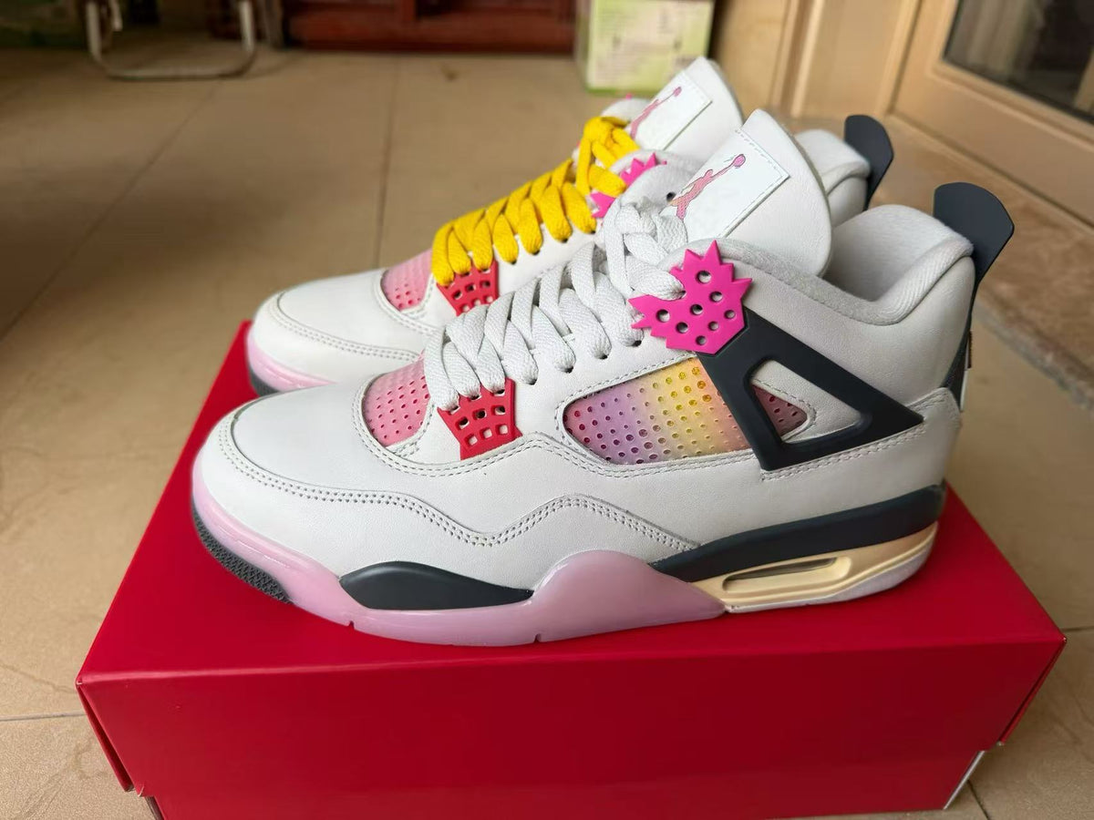 Mid Top Sneakers, White Pink Colorway, Lace Up Design, Casual Gift for Sneaker Fans