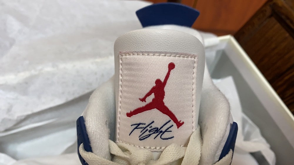 Mid Top Sneakers, Blue White Gray Navy Colorway, Lace Up Design, Casual Gift for Sneaker Fans