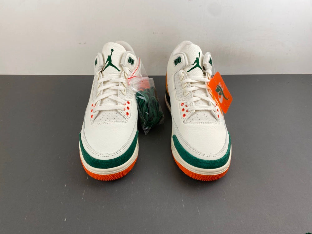 Low Top Sneakers, White Green Orange Colorway, Lace Up Design, Casual Gift for Sneaker Fans