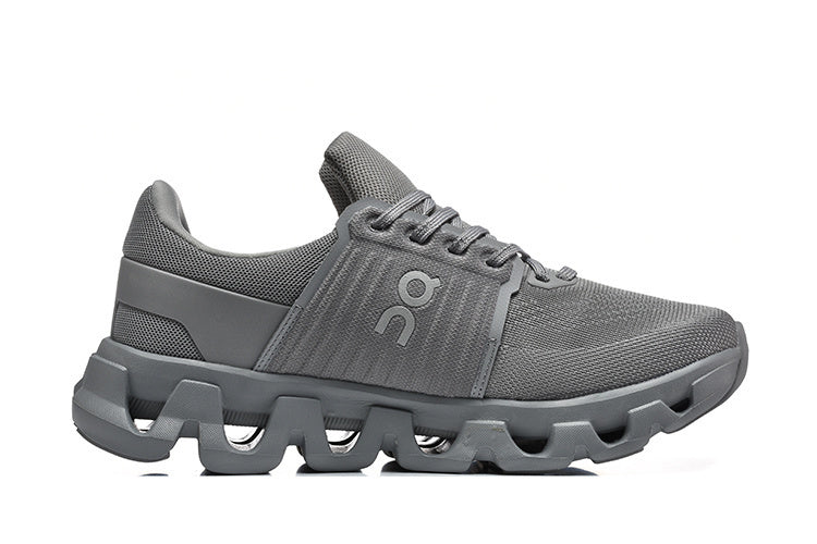 Low Top Sneakers, Gray Colorway, Lace Up Design, Casual Gift for Sneaker Fans