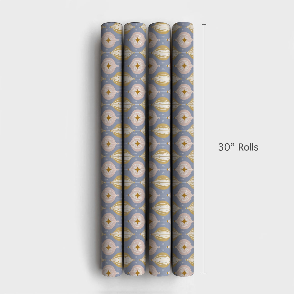 Retro Ornament Gift Wrap, Mid Century Modern Christmas Wrapping Paper, MCM Christmas Wrapping Paper, Vintage Holiday Gift Wra