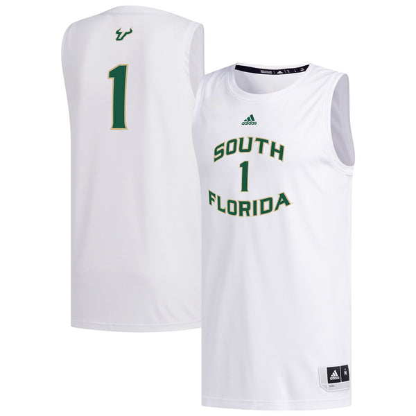 #1 South Florida Bulls Replica Basketball Jersey - White