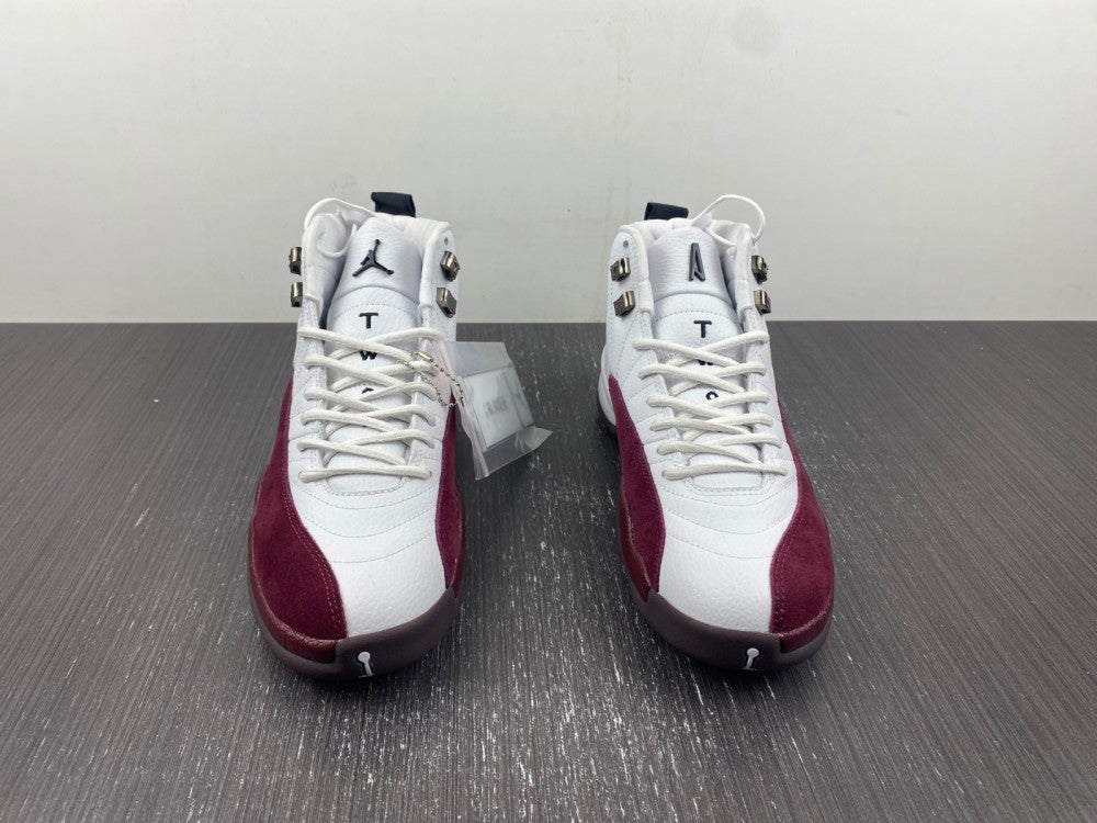 Sneakers, Burgundy White Colorway, Lace Up Design, Casual Gift for Sneaker Fans
