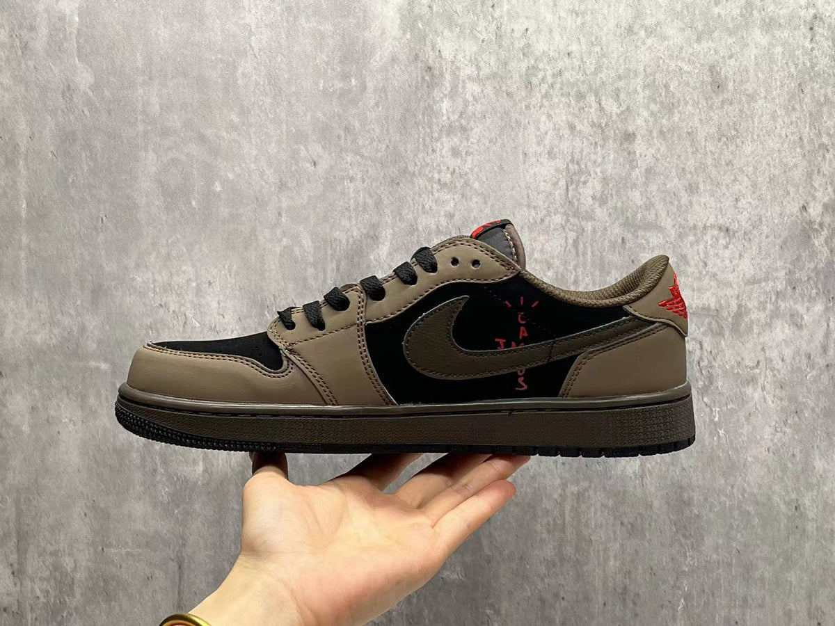 Low Top Sneakers, Black Brown Colorway, Reverse Hook Design, Lace Up Design, Casual Gift for Sneaker Fans