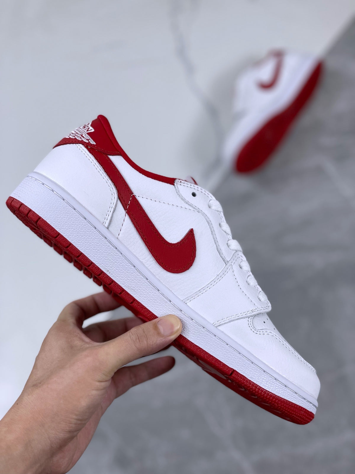Retro Low Top Sneakers, White Red Colorway, Lace Up Design, Casual Gift for Sneaker Fans
