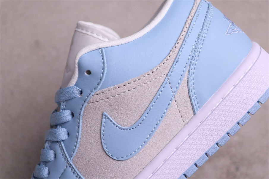 Low Top Sneakers, Blue Colorway, Lace Up Design, Casual Gift for Sneaker Fans