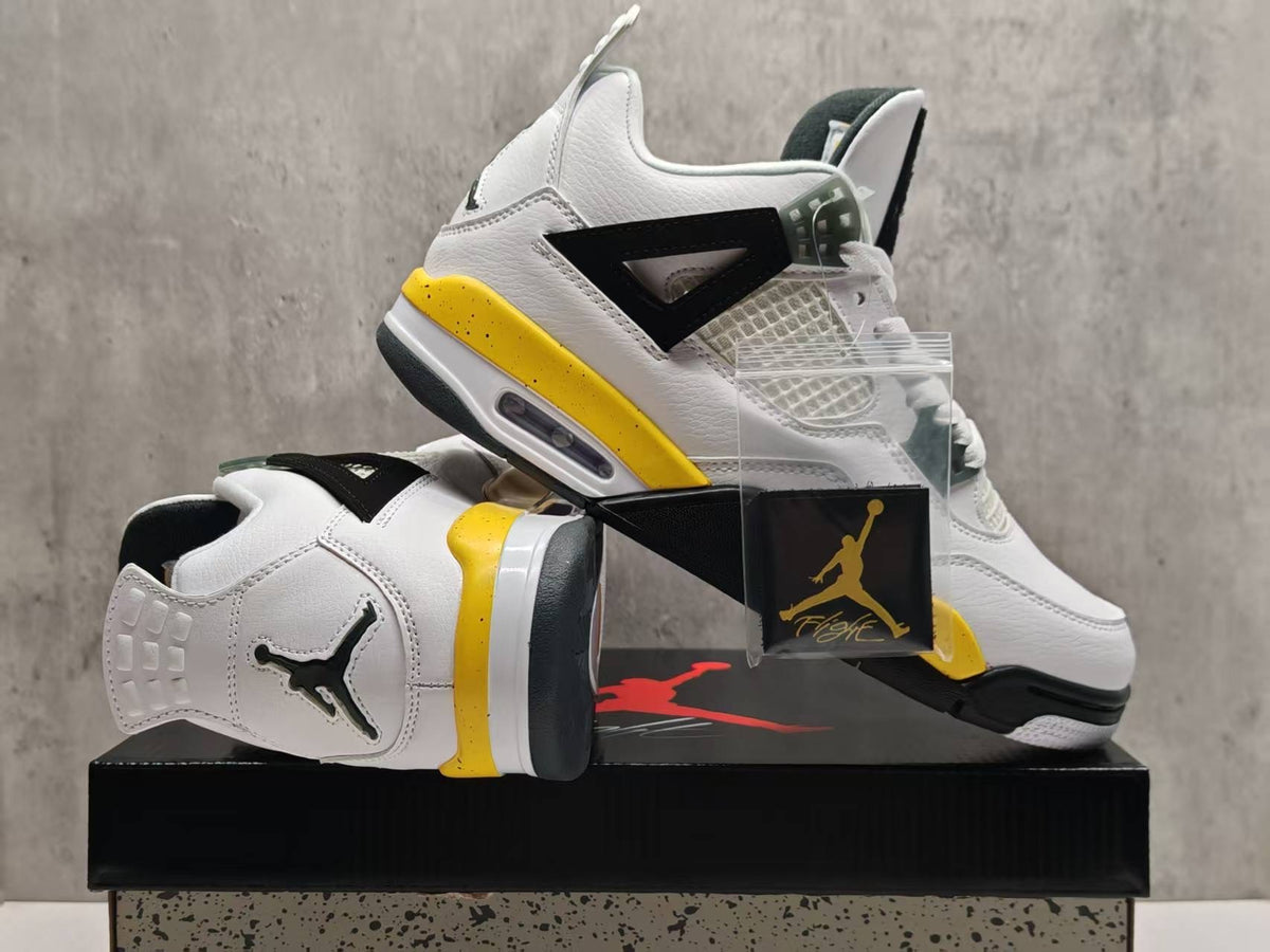 Mid Top Sneakers, White Black Yellow Colorway, Lace Up Design, Casual Gift for Sneaker Fans