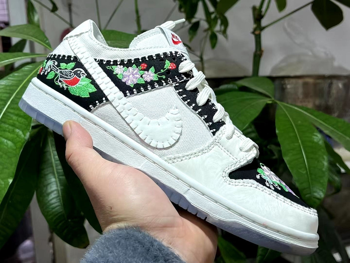 Low Top Sneakers, White Black Colorway, Lace Up Design, Casual Gift for Sneaker Fans
