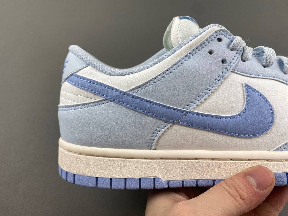 Low Top Sneakers, White Blue Colorway, Lace Up Design, Casual Gift for Sneaker Fans