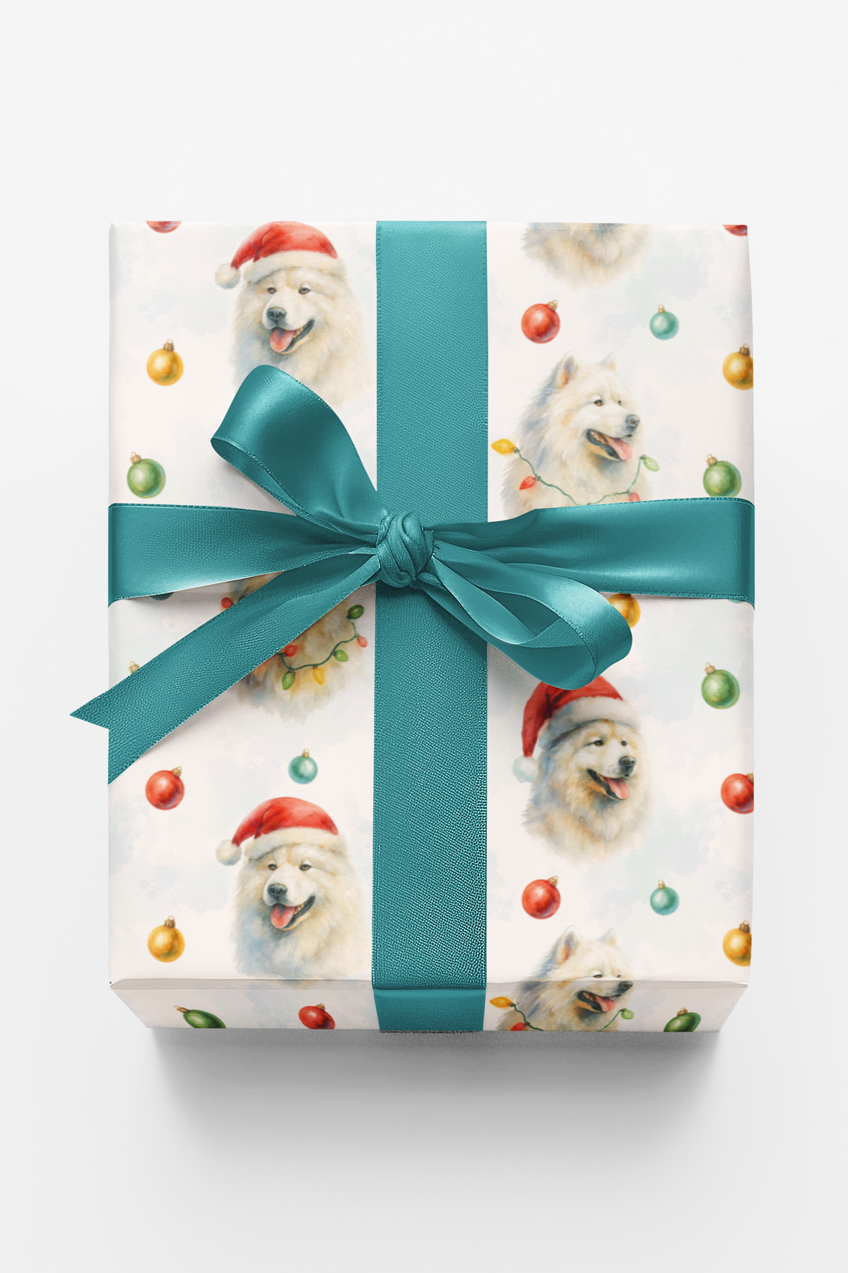Winter Wonderland Dog Gift Wrap, Samoyed Christmas Wrapping Paper, Festive Samoyed Wrapping Paper, Holiday Pet Lover Christma