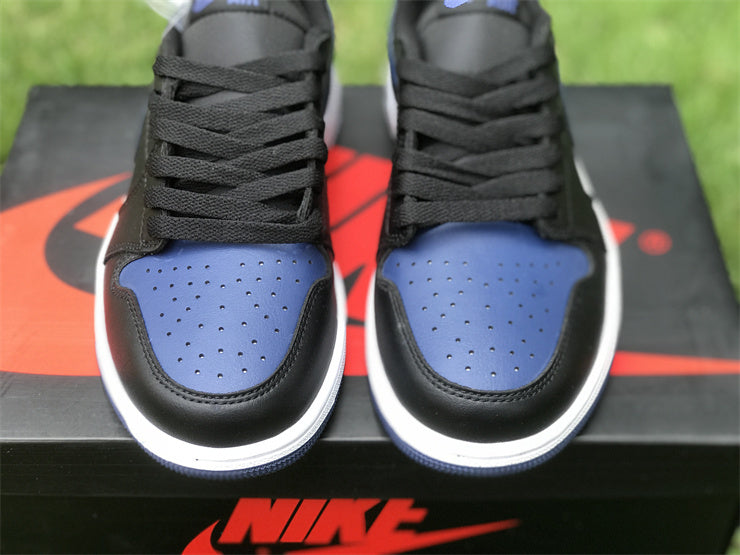 Low Top Sneakers, Blue Black Navy Colorway, Lace Up Design, Casual Gift for Sneaker Fans