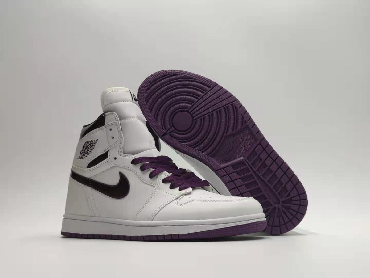 Sneakers, White Purple Colorway, Lace Up Design, Casual Gift for Sneaker Fans